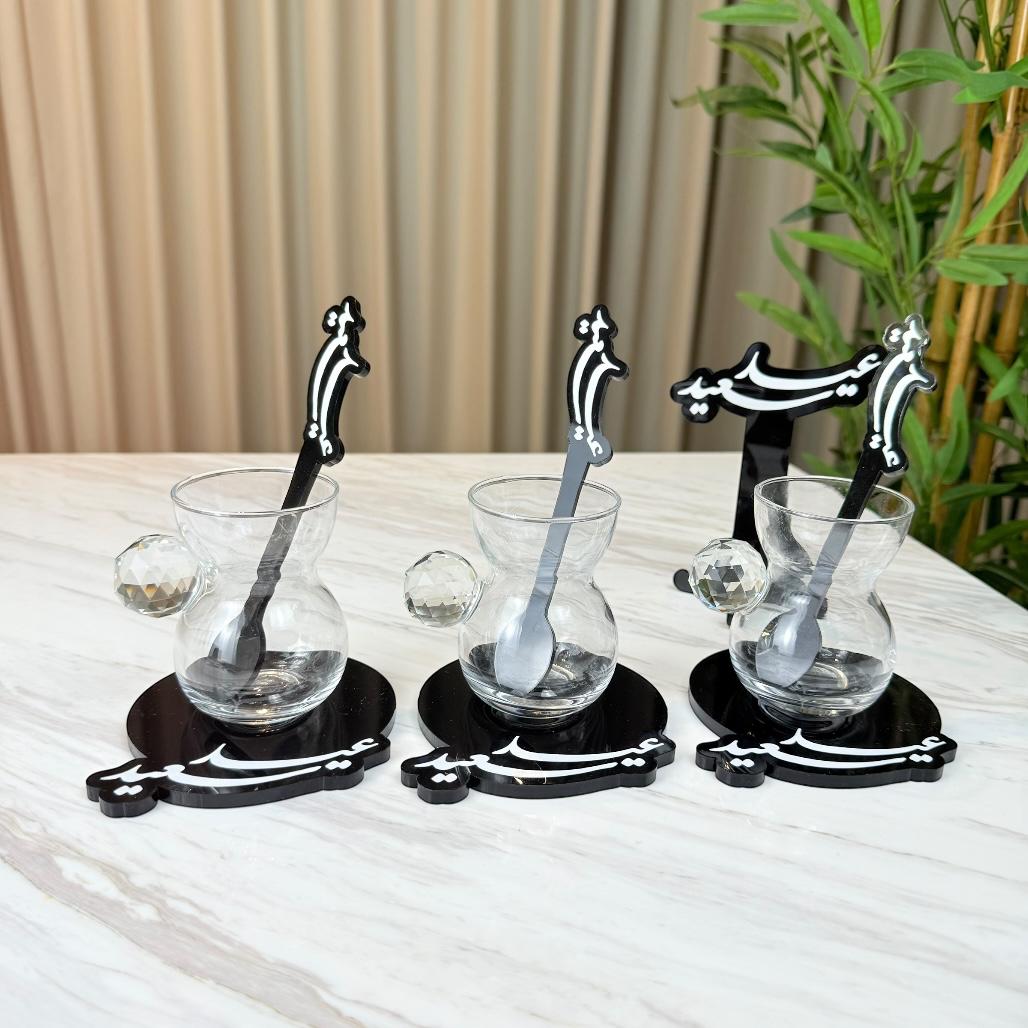 ملعقة أكريليك عيد سعيد – ٣ حبات