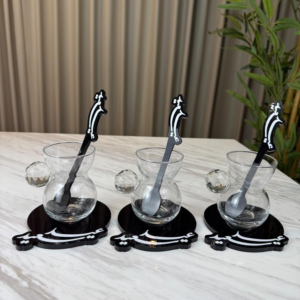 ملعقة أكريليك عيد سعيد – ٣ حبات