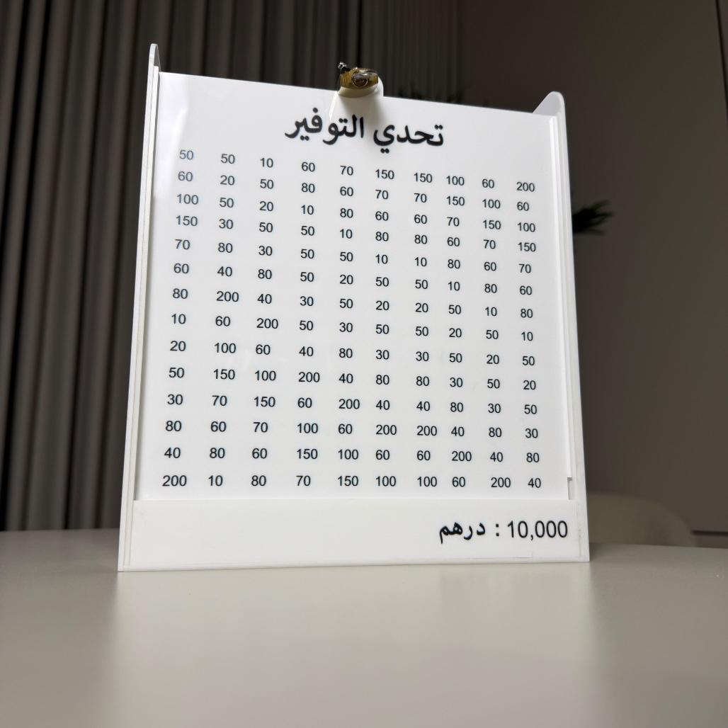 حصّالة التوفير القابلة للفتح - أكرليك أبيض