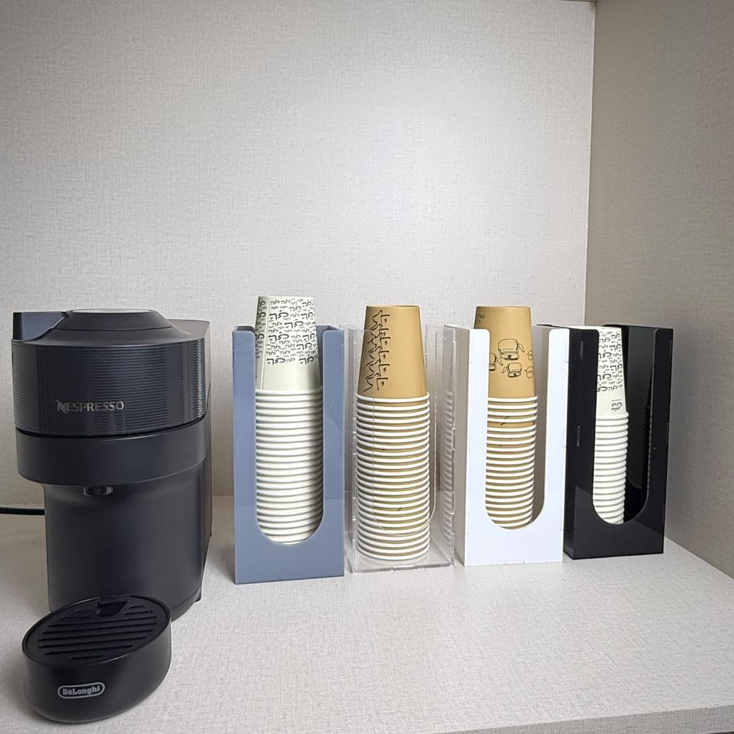 ستاند أكريليك عامودي فاخر لتنظيم أكواب الشاي والقهوة