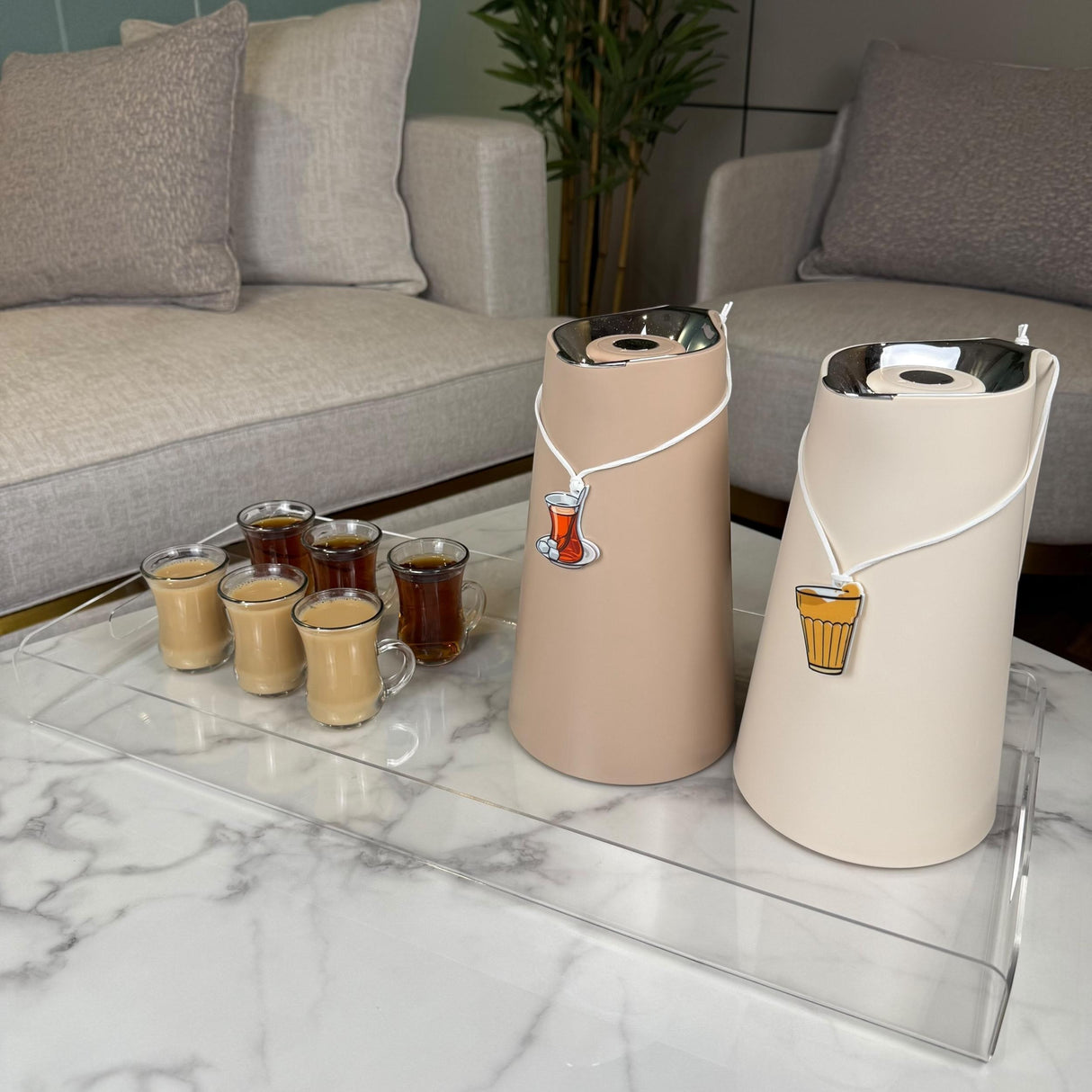 صينية أكريليك شفافة فاخرة – 3 أحجام