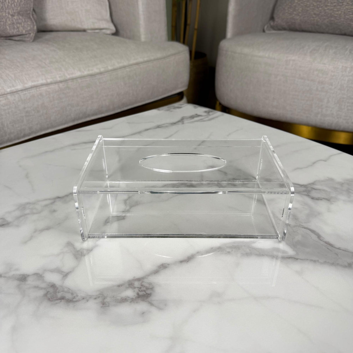 علبة مناديل أكريليك شفافة – متوفرة بثلاثة أحجام