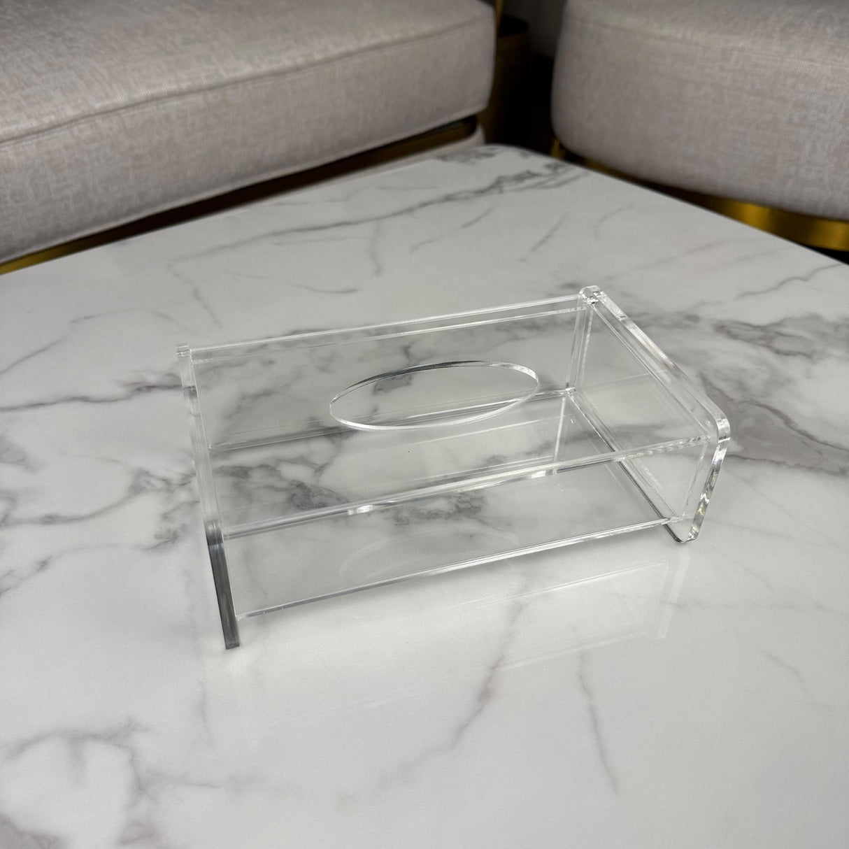 علبة مناديل أكريليك شفافة – متوفرة بثلاثة أحجام