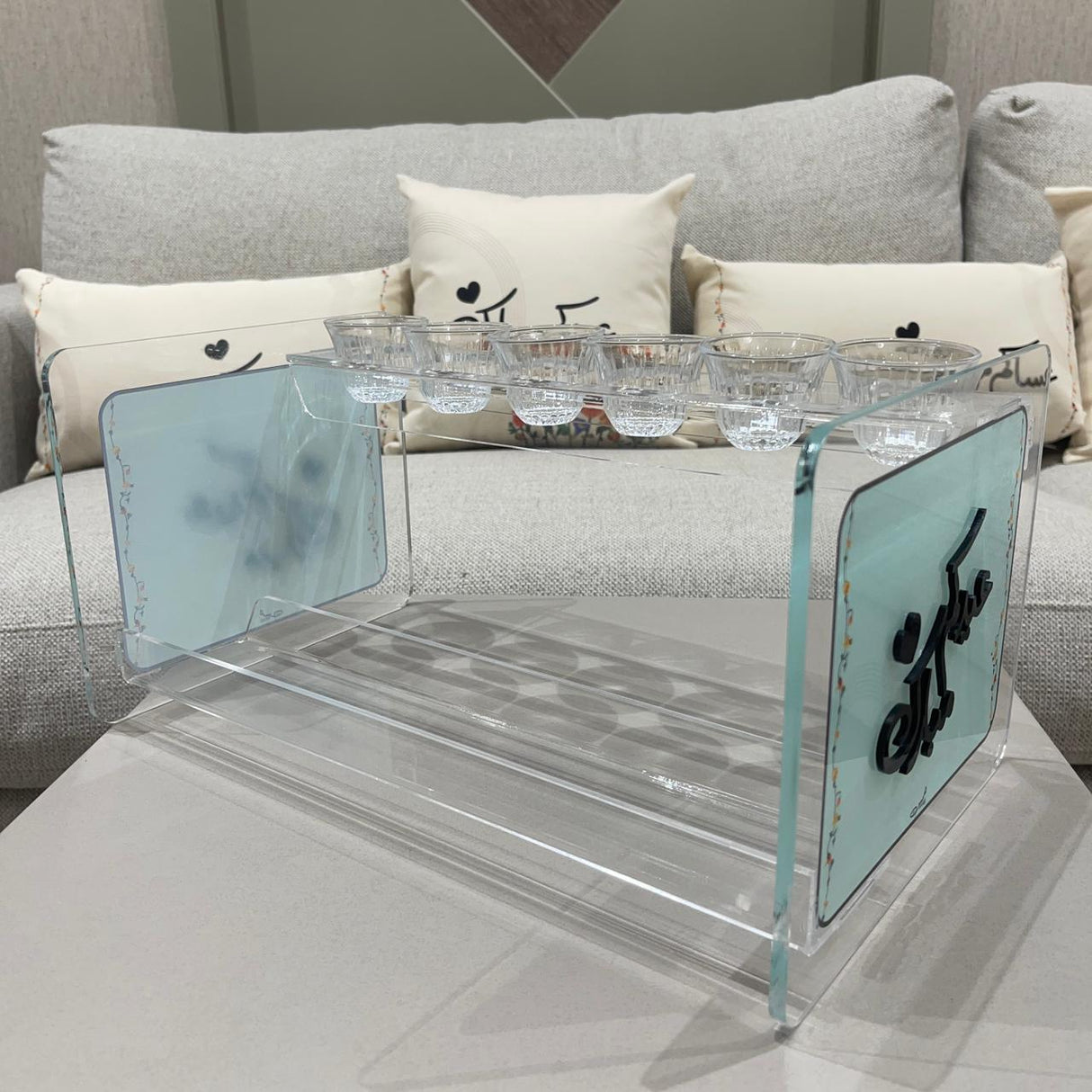 استاند تقديم الشاي والقهوة "عيدكم مبارك" (لـ 6 أشخاص)