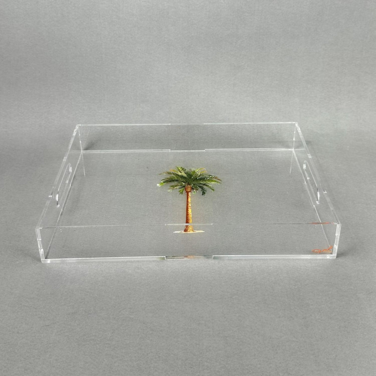 صينية الأكريليك بتصميم النخلة