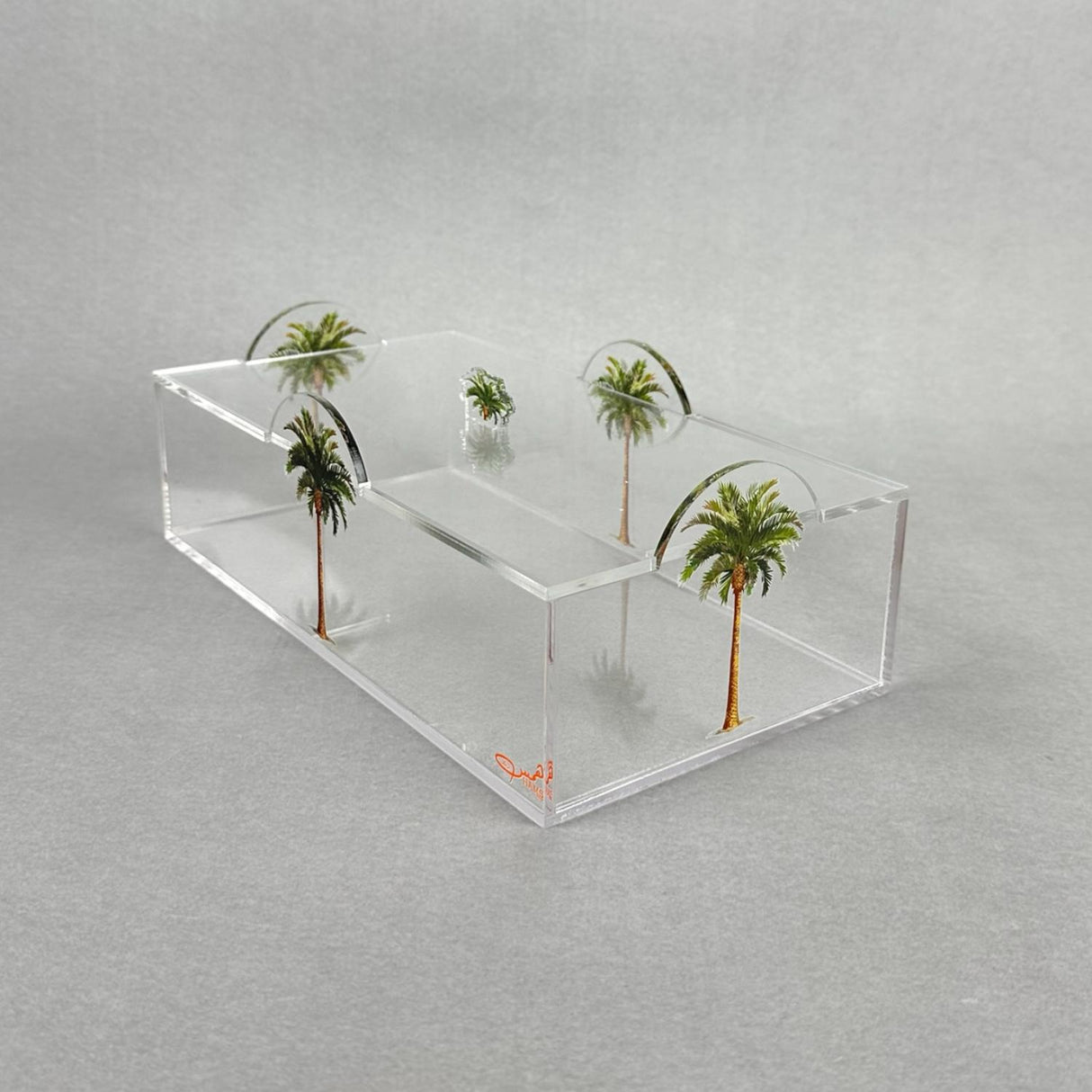 بوكس أكريليك بتصميم النخيل
