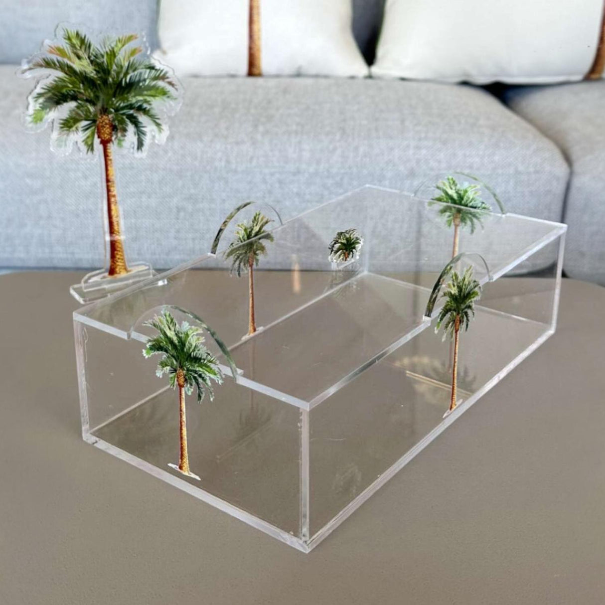 بوكس أكريليك بتصميم النخيل