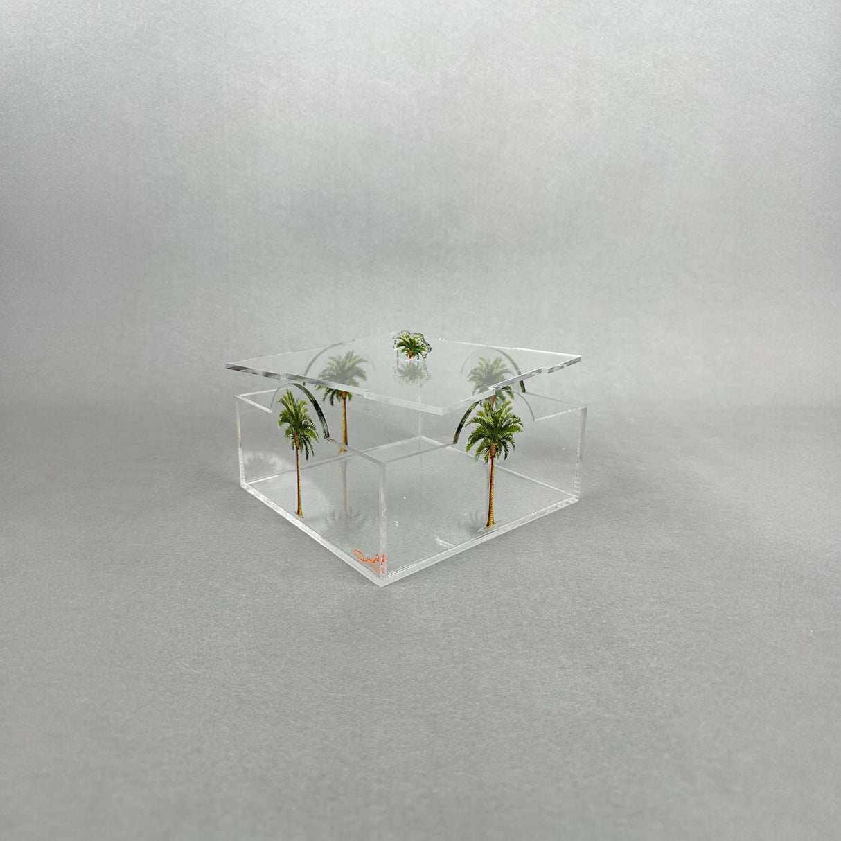 بوكس أكريليك بتصميم النخيل