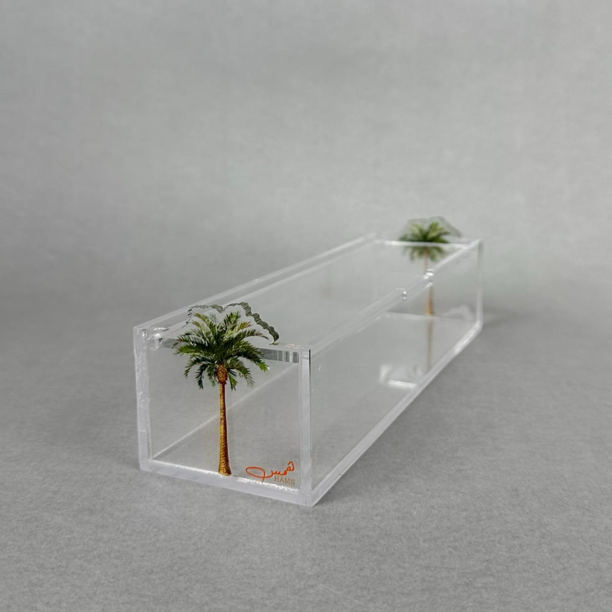 بوكس أكريليك لحفظ المعالق  و السكاكين – تصميم النخيل الفاخر