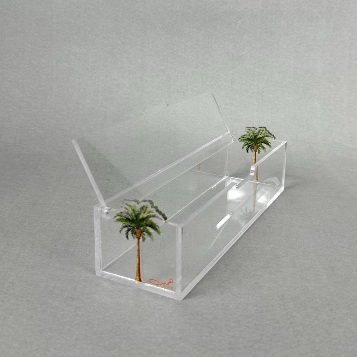 بوكس أكريليك لحفظ المعالق  و السكاكين – تصميم النخيل الفاخر