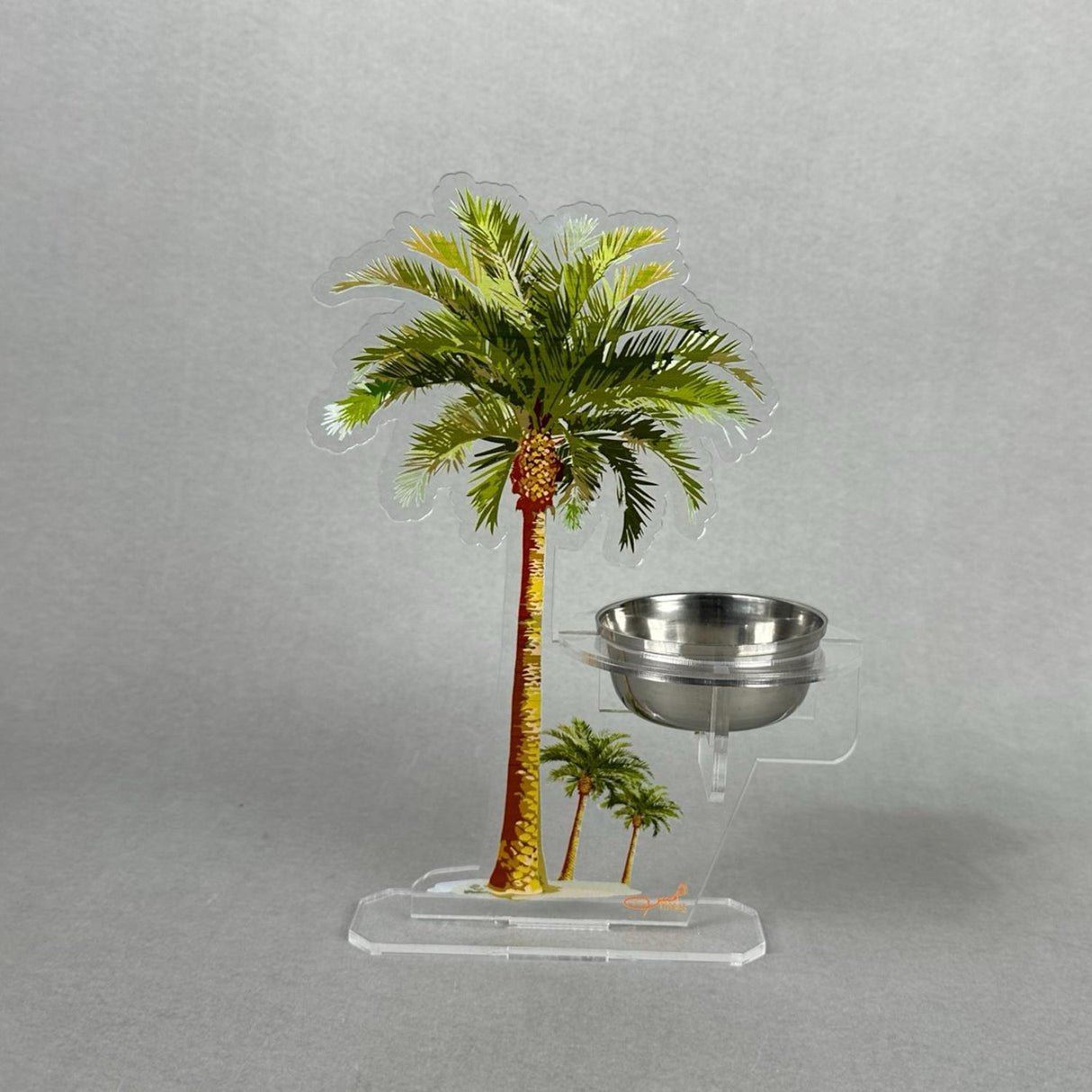 مبخرة أكريليك بنقشة النخلة