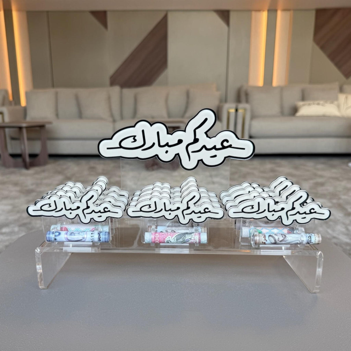 ستاند توزيع العيديات – 12 حافظة أكريليك بتصميم فاخر