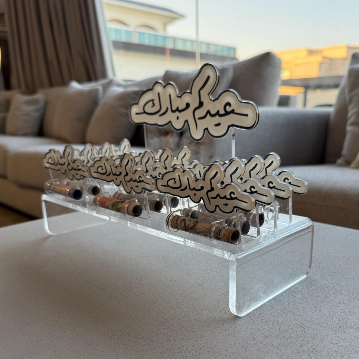 ستاند توزيع العيديات – 12 حافظة أكريليك بتصميم فاخر