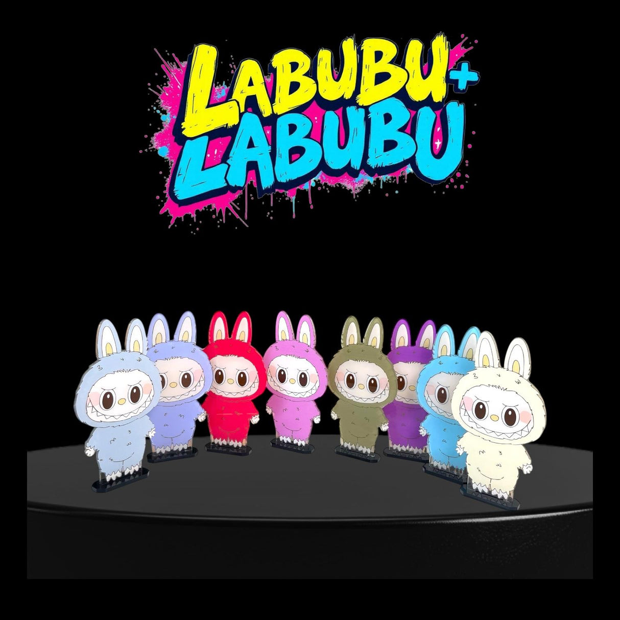 ستاند أكريليك لابوبو – شخصية Labubu المحبوبة بـ 8 ألوان مبهجة