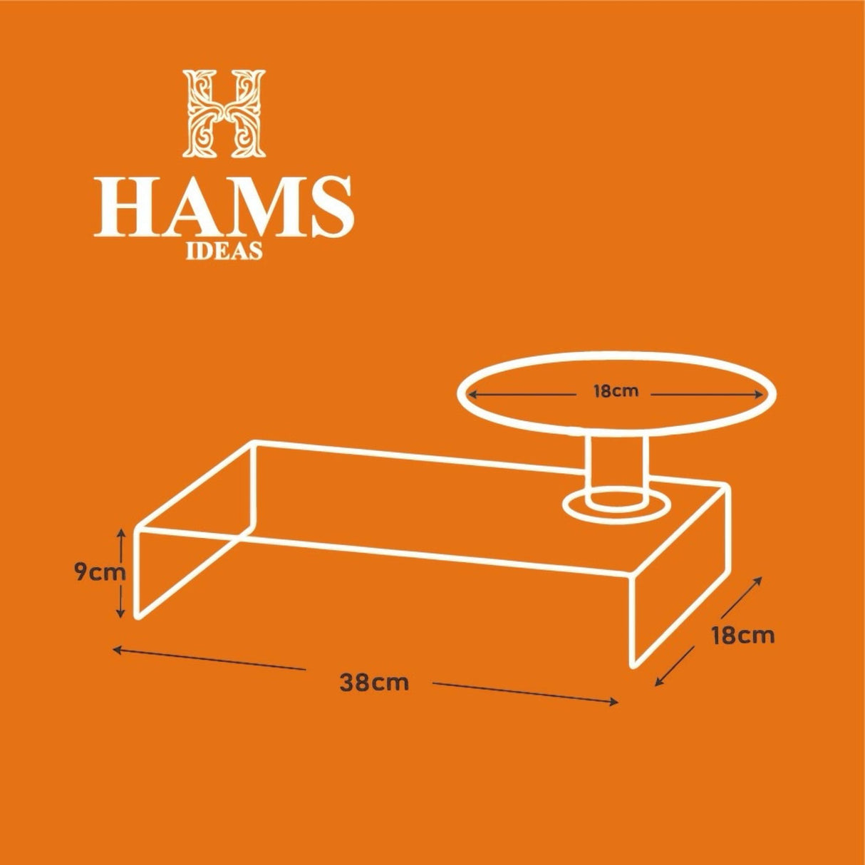 ستاند تقديم مع قاعدة دائرية - تصميم عملي وأنيق