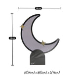 ستاند  أكريليك بتصميم هلال مع نجوم ذهبية