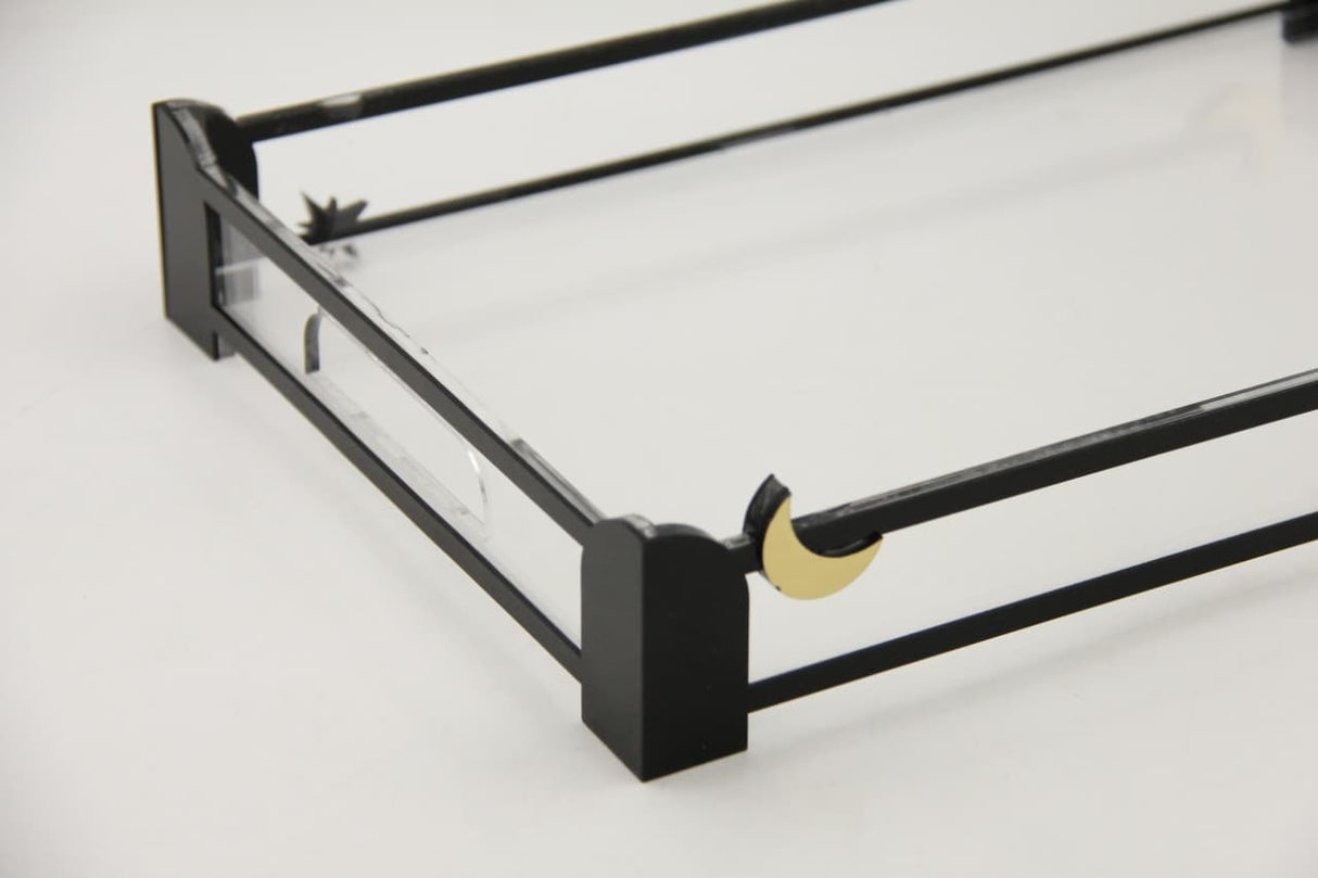 صينية تقديم رمضانية بتصميم هلال ونجوم