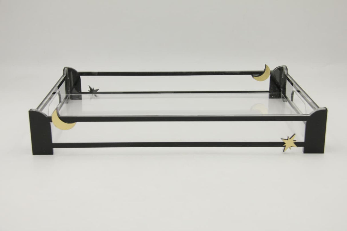 صينية تقديم رمضانية بتصميم هلال ونجوم