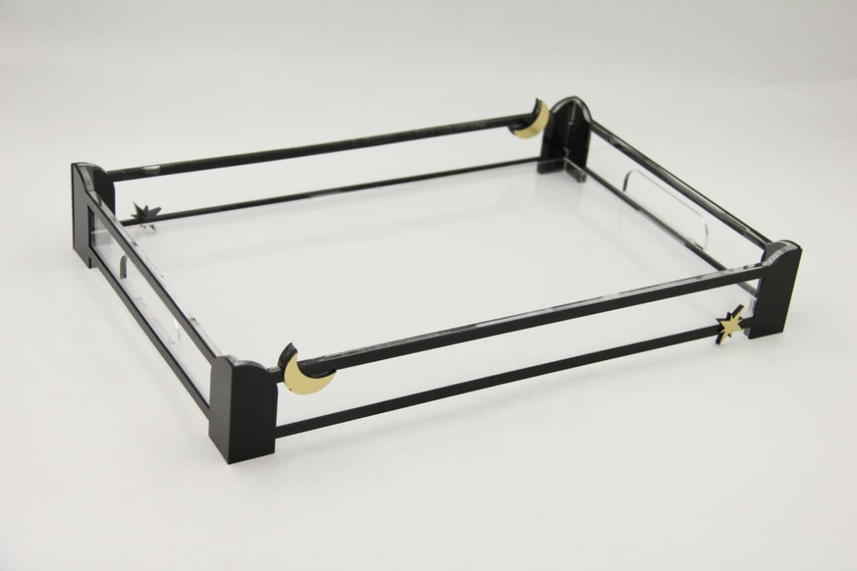 صينية تقديم رمضانية بتصميم هلال ونجوم