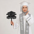 black acrylic graduation prop with Arabic text by Hams