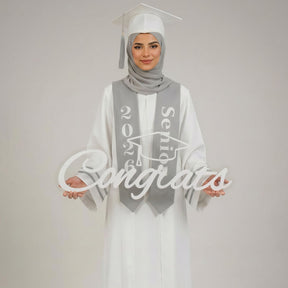 clear acrylic graduation sign with white congrats design by Hams