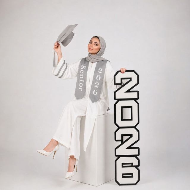 large 2026 forex graduation stand in black and white by Hams