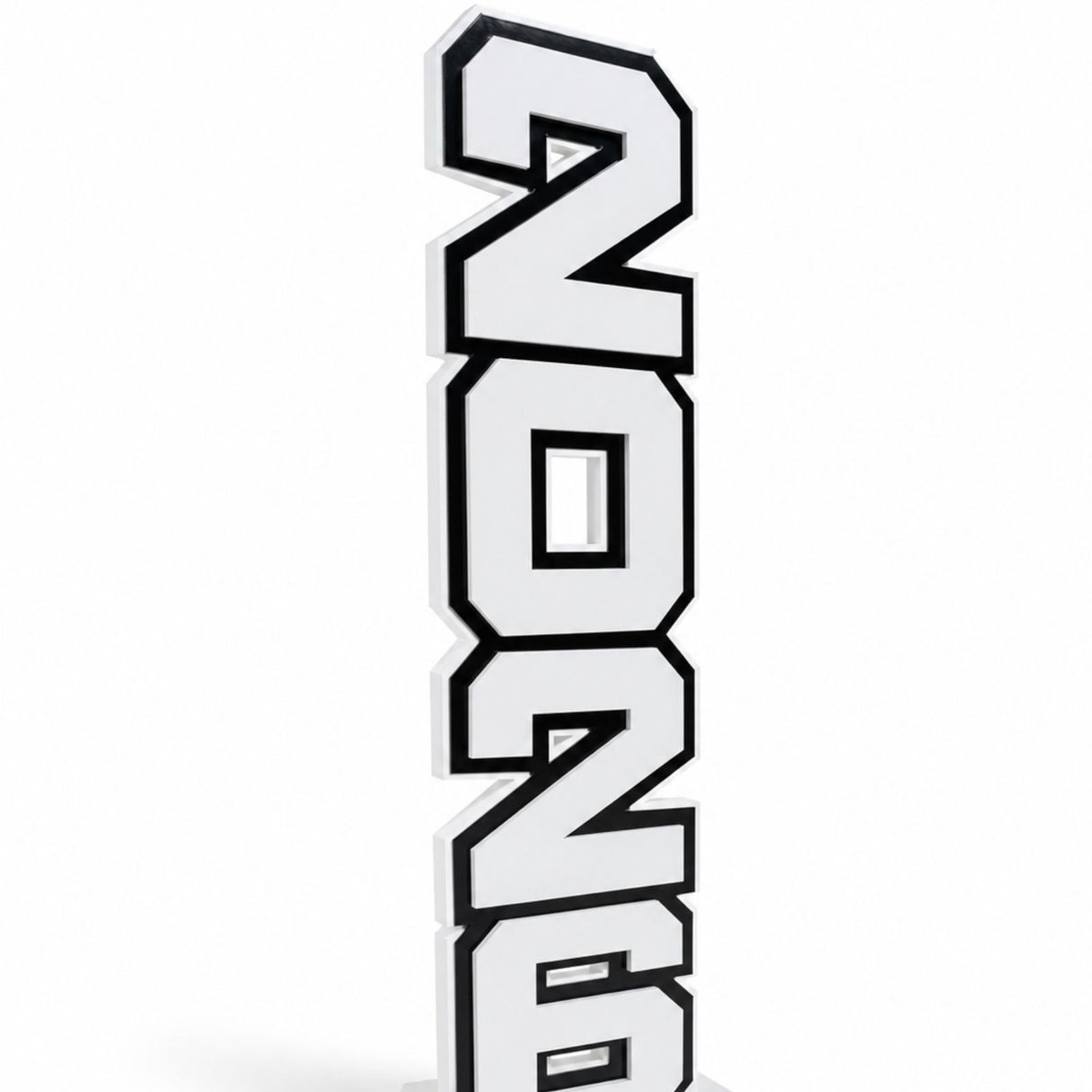 Luxury Graduation 2026 Floor Stand Made of White Forex PVC and Black Glossy Finish for Graduation Decorations UAE